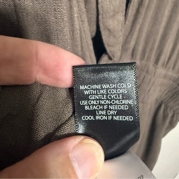 Torrid Taupe Mini Rayon Slub Puff Sleeve Skater Dress Size 3X - Picture 6 of 8